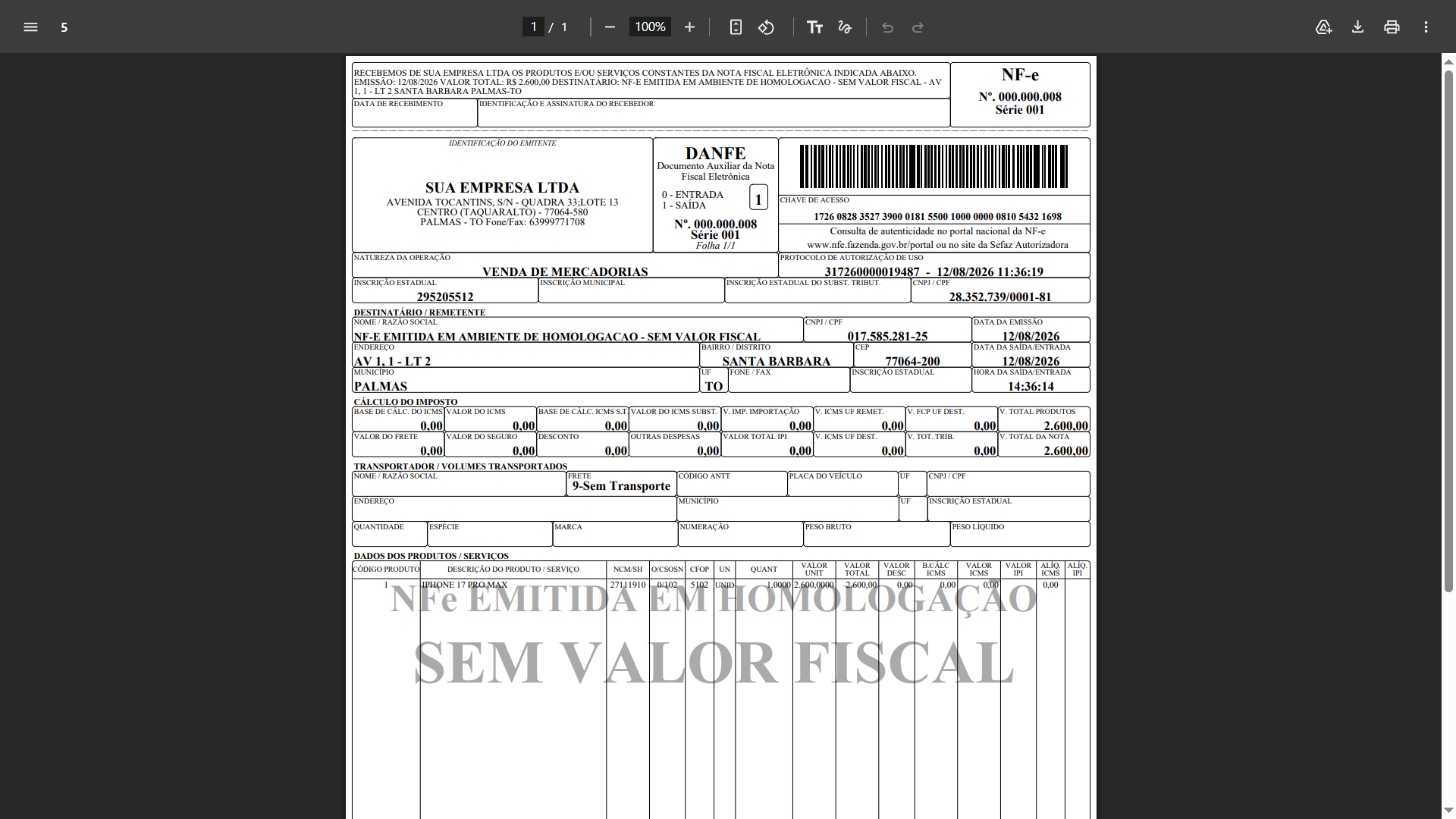 Emissão de NF-e pelo ERP SaaS